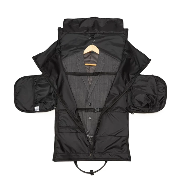Дорожная сумка Wozinsky Premium для костюма с карманом для влажных вещей 50л Black (5907769372179) - изображение 6
