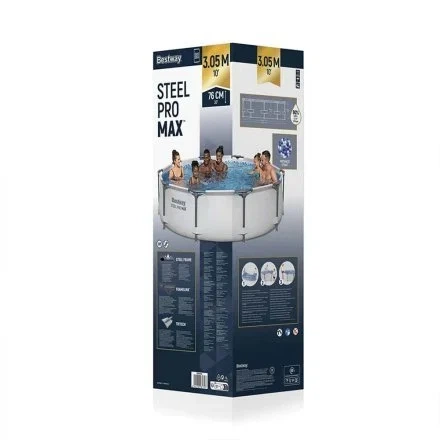 Большой каркасный бассейн, круглый 4678 л. Bestway 56408, 305 х 76 см с фильтром 1250 л/час, отличный выбор для летнего отдыха всей семьи. - изображение 2