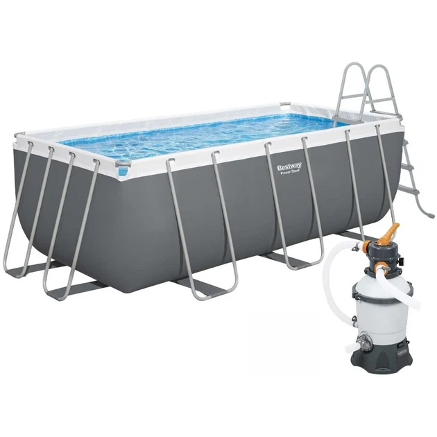 Каркасный бассейн Bestway 56457, 412 х 201 х 122 см ( лестница, фильтр 3028 л/ч) - Фото 1 Каркасный бассейн Bestway 56457, 412 х 201 х 122 см ( лестница, фильтр 3028 л/ч) - изображение 1