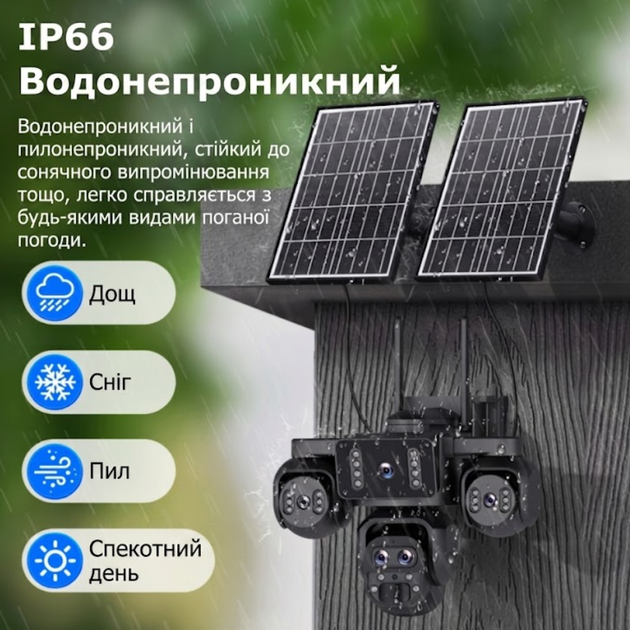 Автономная 4G камера Sectec K-325-AOV-5L-4G с сим-картой, постоянной записью и солнечной панелью черная - изображение 8