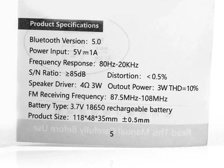 Портативна Bluetooth-колонка з годинником, від акумулятора, USB, Kimiso K12, Мініколонка-годинник, Бездротова колонка - зображення 3