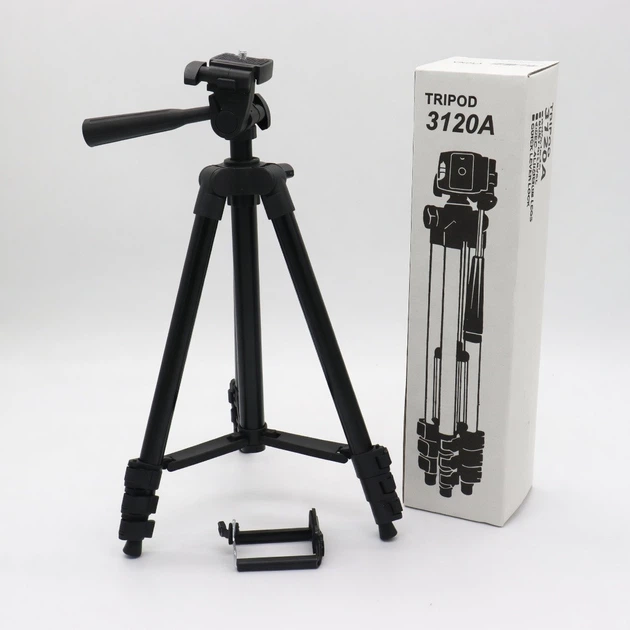 Штатив для кільцевої лампи 35-103 см, Tripod 3120, Телескопічний штатив для камери та телефону, Трипод - Фото 1 Штатив для кільцевої лампи 35-103 см, Tripod 3120, Телескопічний штатив для камери та телефону, Трипод - зображення 1