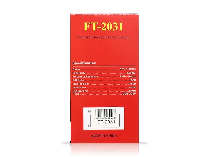 Компьютерные колонки, от USB, 3W, FT-2031, Коричневый, Проводные колонки для компьютера, Музыкальные колонки для ПК - Фото 6 Компьютерные колонки, от USB, 3W, FT-2031, Коричневый, Проводные колонки для компьютера, Музыкальные колонки для ПК - изображение 6