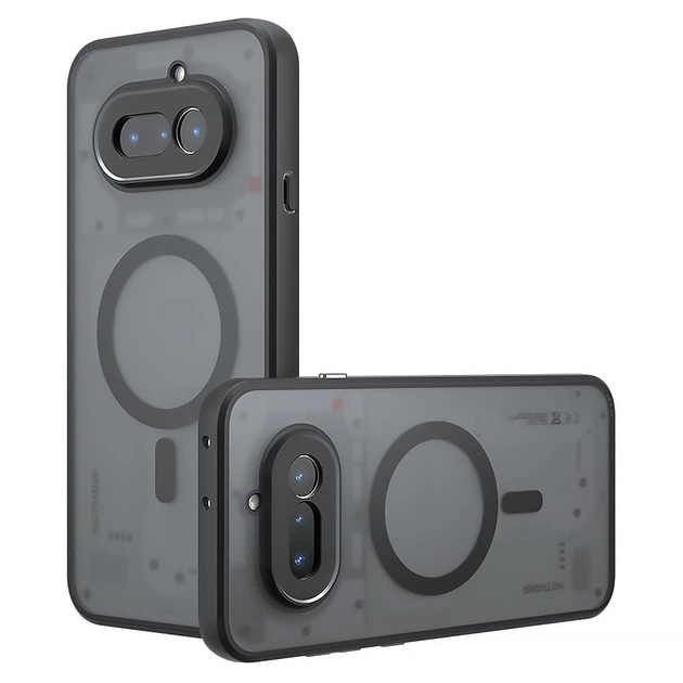 Матовый чехол Magsafe TPU+PC для Nothing Phone (4a), Black - Фото 1 Матовый чехол Magsafe TPU+PC для Nothing Phone (4a), Black - изображение 1