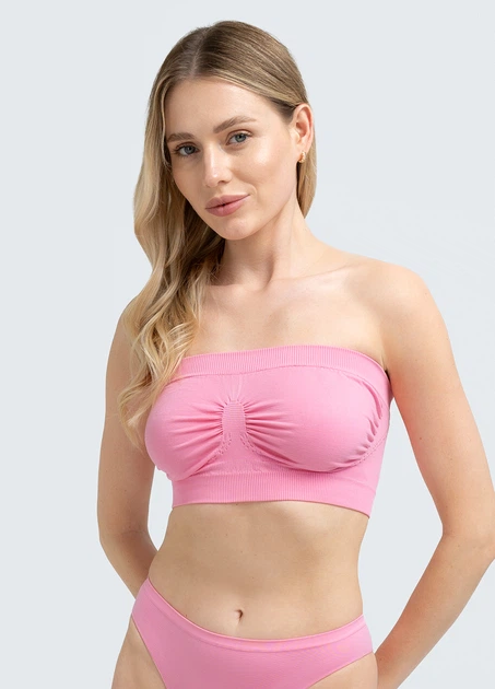 Жіночий безшовний топ з мікрофібри Giulia BANDO S/M Pink-rosa, топ бандо, без бретелей - Фото 8 Жіночий безшовний топ з мікрофібри Giulia BANDO S/M Pink-rosa, топ бандо, без бретелей - зображення 8