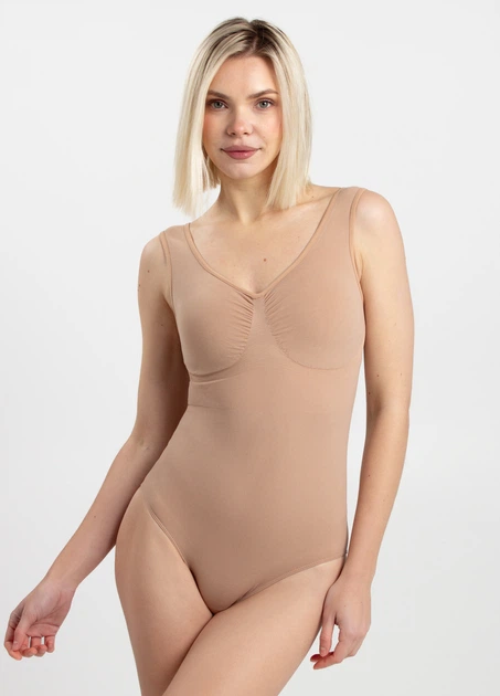 Жіноче коригуюче боді з мікрофібри Giulia BODY SLIP SHAPEWEAR L/XL Beige-nude - зображення 6