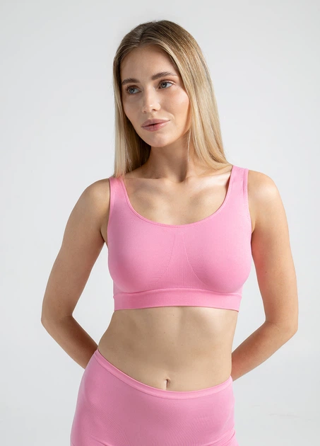 Безшовний топ на широких бретелях Giulia TANK TOP S/M Pink-rosa pink - изображение 2