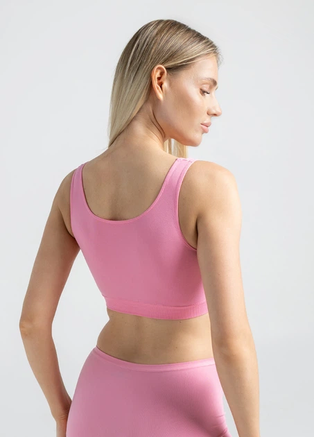 Безшовний топ на широких бретелях Giulia TANK TOP S/M Pink-rosa pink - изображение 3