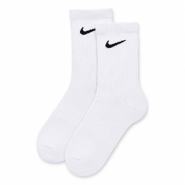 Шкарпетки Nike високі спортивні розмір 41-44 білі з чорним логотипом довгі шкарпетки з резинкою для тренувань, спортзалу, школи - зображення 6