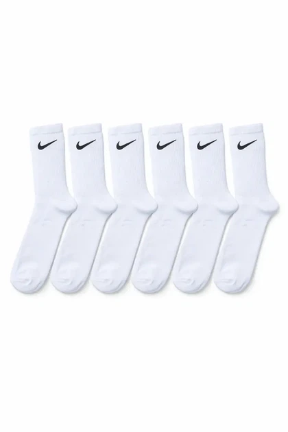 Носки NIKE высокие белые 41-44 набор 30 пар унисекс спортивные хлопковые демисезонные - изображение 3