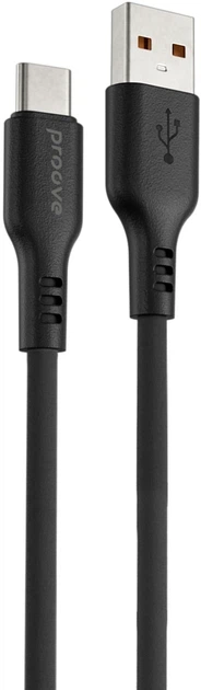 Кабель Proove Rebirth USB to Type-C 2.4A (1m) black - Фото 1 Кабель Proove Rebirth USB to Type-C 2.4A (1m) black - зображення 1