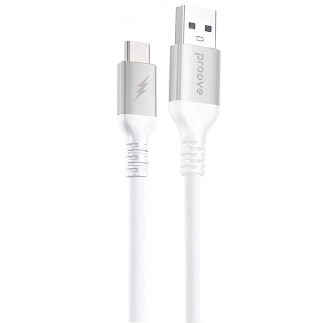 Кабель Proove ReGen Silicone USB to Type-C 3A (1м) белый - Фото 1 Кабель Proove ReGen Silicone USB to Type-C 3A (1м) белый - изображение 1
