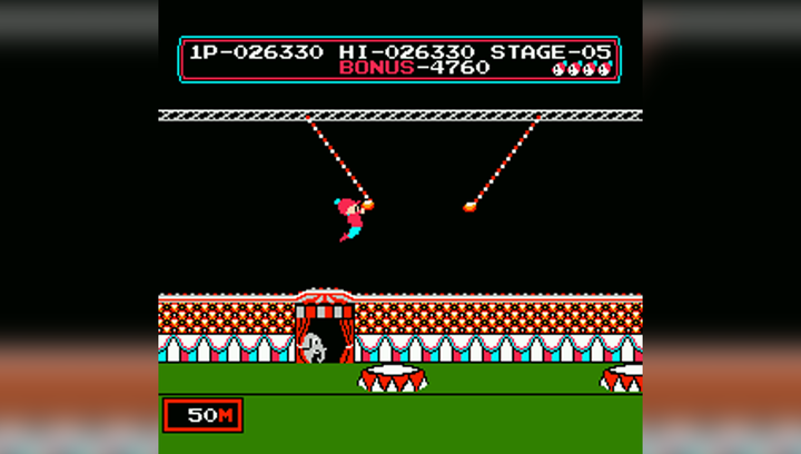 Збірник Ігор RMC Famicom Dendy 4 in 1 Macross, Circus Charlie, Excitebike, F-1 Race 90х TV Game Англійська Версія Тільки Картридж Б/У - зображення 5
