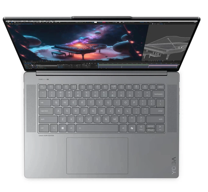 Ноутбук Lenovo Yoga Slim 7 Aura Edition (83HM002TPB), Intel Core Ultra 7 256V / 15.3" / 120 Гц / Touch / RAM 16 ГБ LPDDR5X / SSD 1 ТБ / Intel Arc Graphics 140V / Windows 11 Home / Сірий - Фото 3 Ноутбук Lenovo Yoga Slim 7 Aura Edition (83HM002TPB), Intel Core Ultra 7 256V / 15.3" / 120 Гц / Touch / RAM 16 ГБ LPDDR5X / SSD 1 ТБ / Intel Arc Graphics 140V / Windows 11 Home / Сірий - изображение 3