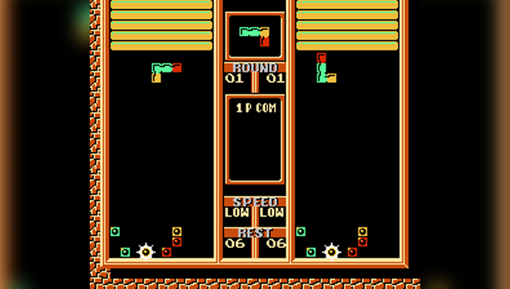 Збірник Ігор RMC Famicom Dendy 8 in 1 Dr. Mario, Quarth, Tetris 1 2, Adventure Island, Chinese Chese, Flipul, Arkanoid 90х TV Game Англійська Версія Тільки Картридж Б/У - зображення 5