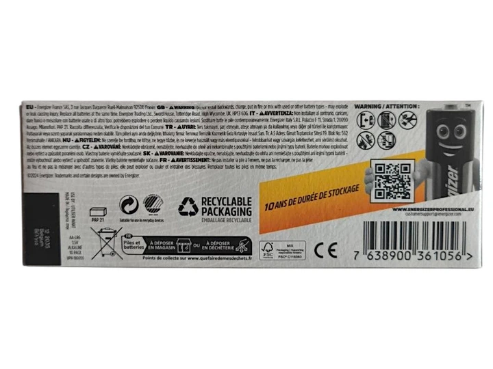 Батарейка Energizer LR6 Industrial P10 10 шт. 1056 - изображение 3