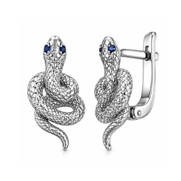 Серьги серебряные Змея с фианитами Silver Style (24055.10 sku:2300103968176) - Фото 1 Серьги серебряные Змея с фианитами Silver Style (24055.10 sku:2300103968176) - изображение 1