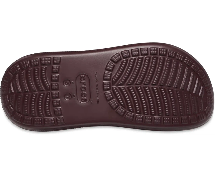 Сабо крокси шльопанці жіночі Crocs Classic Crush Clog розмір EUR 36-37, US M4 W6,23 см Dark Cherry Вишневий - изображение 2
