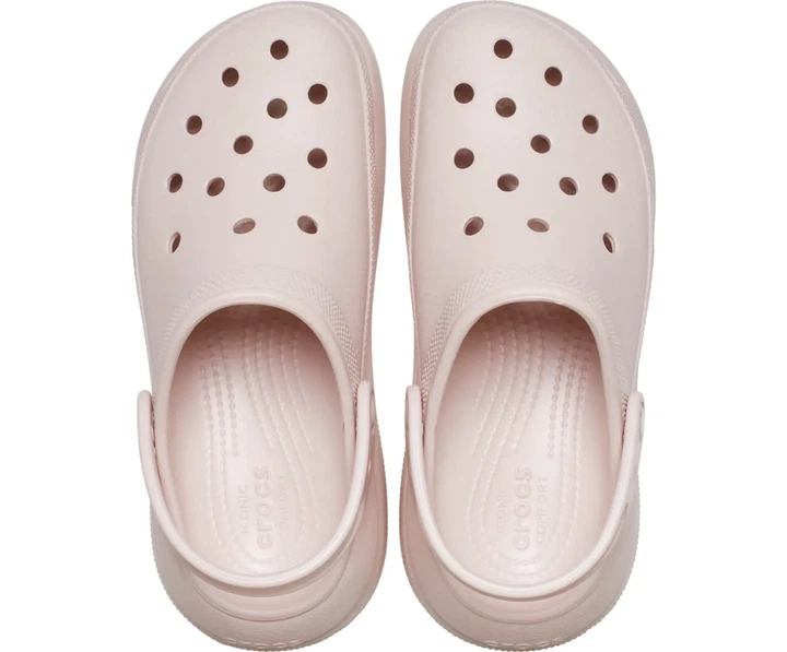 Сабо крокси шльопанці жіночі Crocs Classic Crush Clog розмір EUR 39-40, US M7 W9,25,5 см Quartz Пудровий - изображение 4