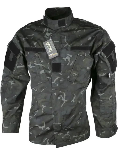 Сорочка тактична Kombat UK Assault Shirt ACU Style L Мультикам Чорний (1000-kb-asacus-btpbl-l) - зображення 2
