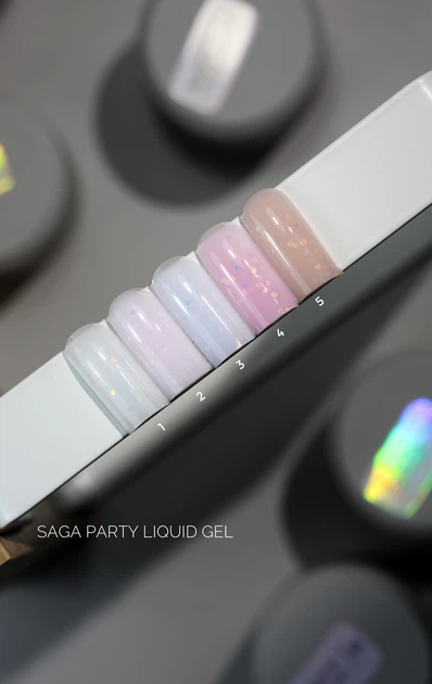 Жидкий гель для моделирования SAGA Liquid Party Gel №01 голубой 15 мл - изображение 4