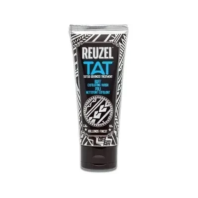 Очисник Reuzel Buff Exfoliating Wash 100 мл для татуювань, м’яке відлущування, яскравість кольору та догляд за шкірою - зображення 6