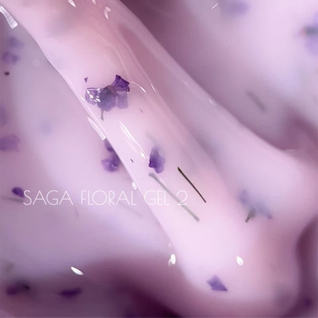 Жидкий гель с сухоцветами SAGA Liquid Floral Gel №02 молочный 15 мл - изображение 3