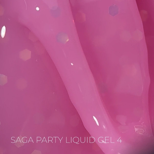 Жидкий гель для моделирования SAGA Liquid Party Gel №04 розовый 15 мл - изображение 2