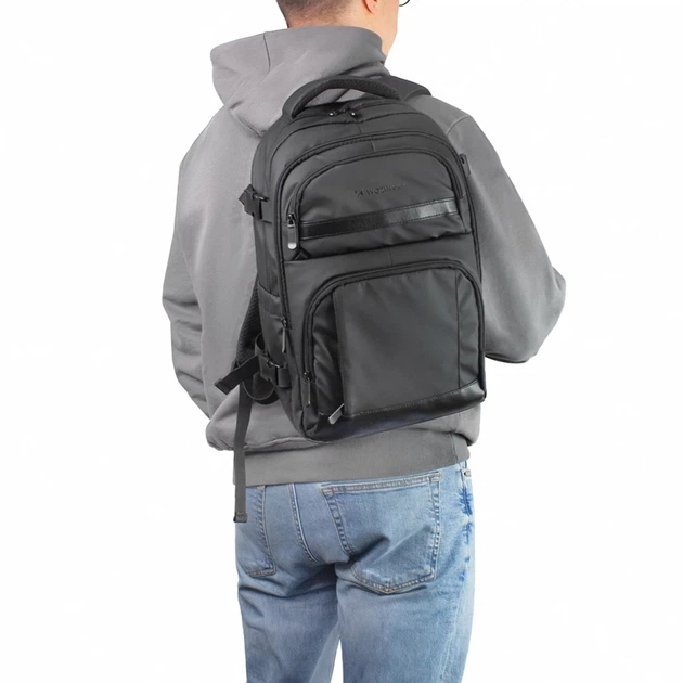 Рюкзак Wozinsky WPW-20L с карманом для ноутбука дорожный 40x20x25 см для багажной полки - черный (5907769385261) - изображение 14