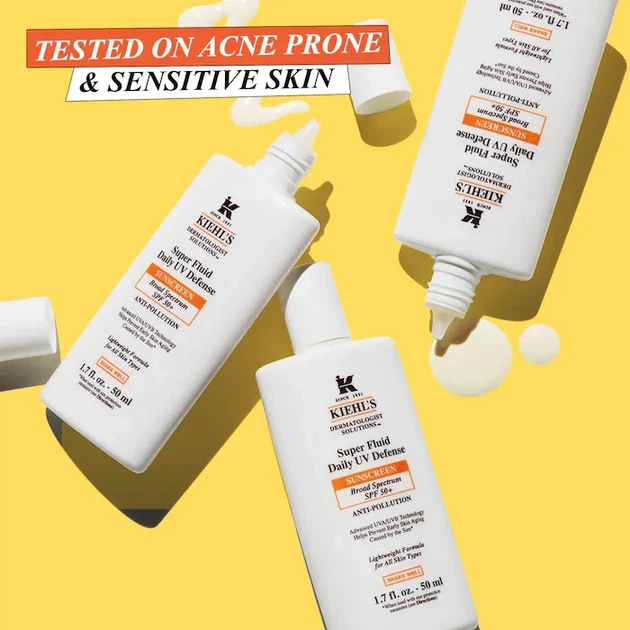 Легкий солнцезащитный крем для лица Kiehl'sSuper Fluid Daily UV Defense Sunscreen Broad Spectrum SPF 50+, 50 мл - изображение 4