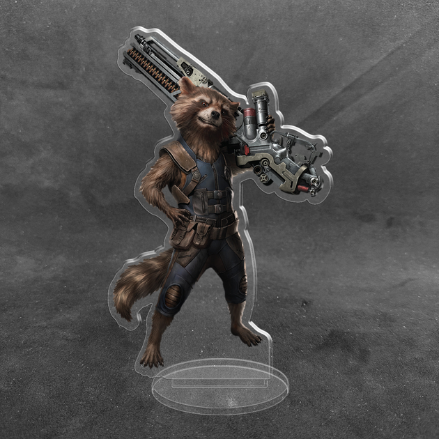 Акриловая коллекционная фигурка Стражи Галактики Енот Ракета Rocket Raccoon 15 см - Фото 1 Акриловая коллекционная фигурка Стражи Галактики Енот Ракета Rocket Raccoon 15 см - изображение 1