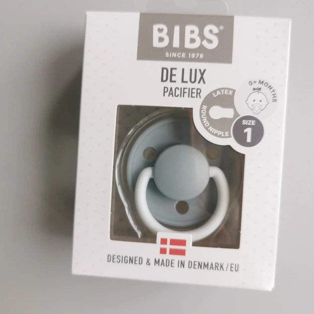 Соска пустушка Bibs De Lux Latex 0-6 міс нічна Cloud glow - зображення 3