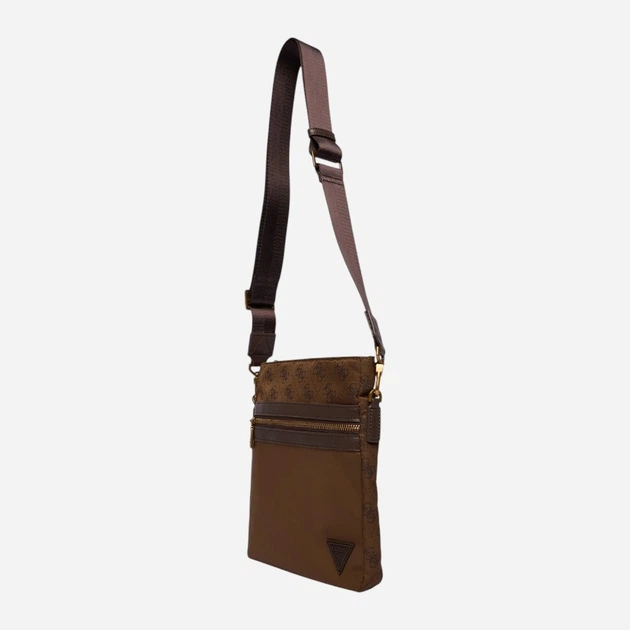 Сумка планшет через плечо мужская Guess Berlin Crossbody Flat HMBENP-P6123-COF Coffee (7621235331245) - Фото 4 Сумка планшет через плечо мужская Guess Berlin Crossbody Flat HMBENP-P6123-COF Coffee (7621235331245) - изображение 4