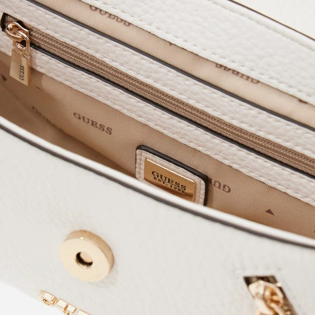 Сумка кросс-боди через плечо женская Guess Jessa Flap Crossbody HWBG83-62200-WHI White (198659054441) - Фото 4 Сумка кросс-боди через плечо женская Guess Jessa Flap Crossbody HWBG83-62200-WHI White (198659054441) - изображение 4