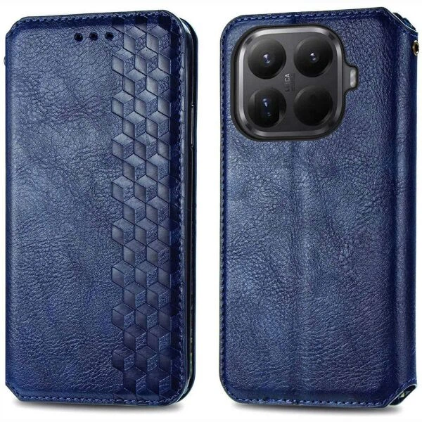 Чехол Deexe Rhombus Wallet для Xiaomi 17T - Blue - Фото 2 Чехол Deexe Rhombus Wallet для Xiaomi 17T - Blue - изображение 2