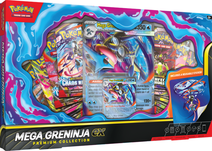 Набір карток Pokemon TCG: Mega Greninja ex Premium Collection (196214141957) - зображення 3