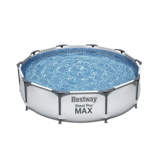 Каркасный бассейн Bestway Steel Pro MAX 56406 305×76 см круглый 4678 л серый - изображение 9