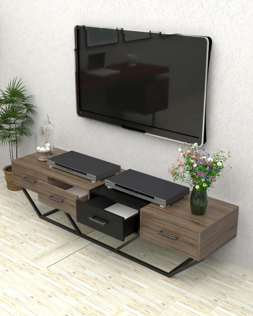 Тумба под телевизор в стиле лофт EcoLoft Вестар DSP-1473-4 Монтеверде - изображение 2
