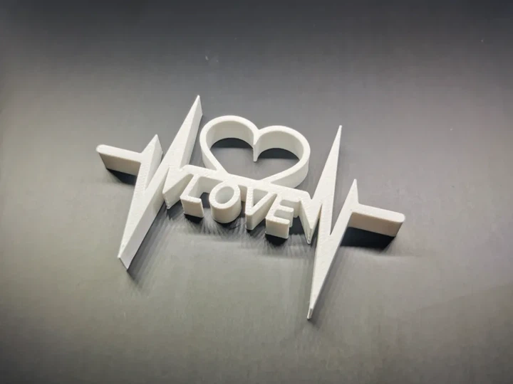 Фігурка кардіограма кохання з написом Love та серцем. Aivory - Фото 1 Фігурка кардіограма кохання з написом Love та серцем. Aivory - зображення 1