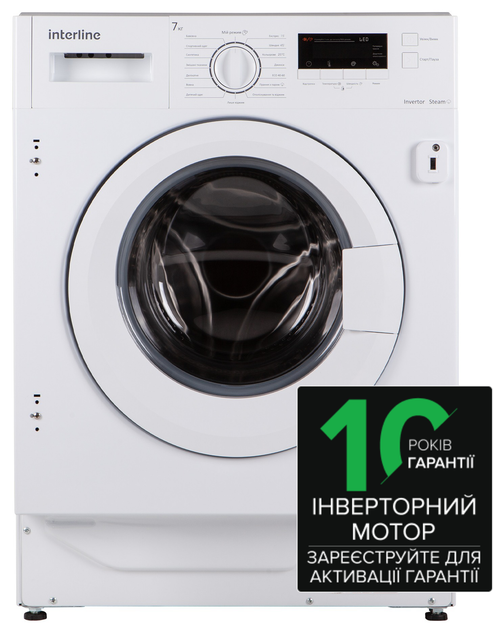 Встраиваемая стиральная машина Interline WM 714016 PB Steam - изображение 2