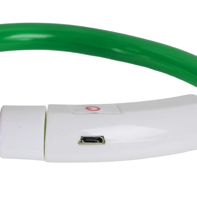 Светящийся ошейник для собак с USB зарядкой, 35 см, водонепроницаемый, можно укоротить, Зеленый - Фото 5 Светящийся ошейник для собак с USB зарядкой, 35 см, водонепроницаемый, можно укоротить, Зеленый - изображение 5