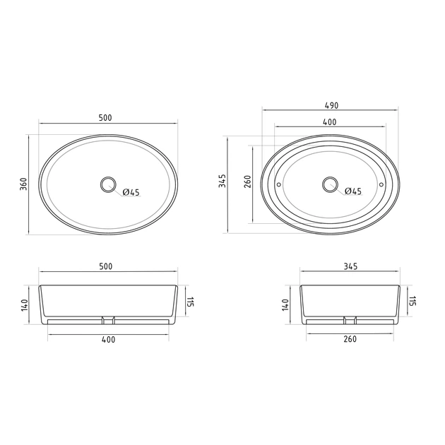 Раковина-чаша Qtap Kolibri 500x360x140 White QT10116065W - изображение 2