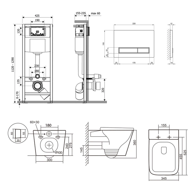 Готове рішення Qtap для ванної кімнати: підвісний унітаз Tern Ultra Quiet 525x345x360 + комплект інсталяції Nest 4 в 1 (лінійна клавіша White) - Фото 2 Готове рішення Qtap для ванної кімнати: підвісний унітаз Tern Ultra Quiet 525x345x360 + комплект інсталяції Nest 4 в 1 (лінійна клавіша White) - зображення 2