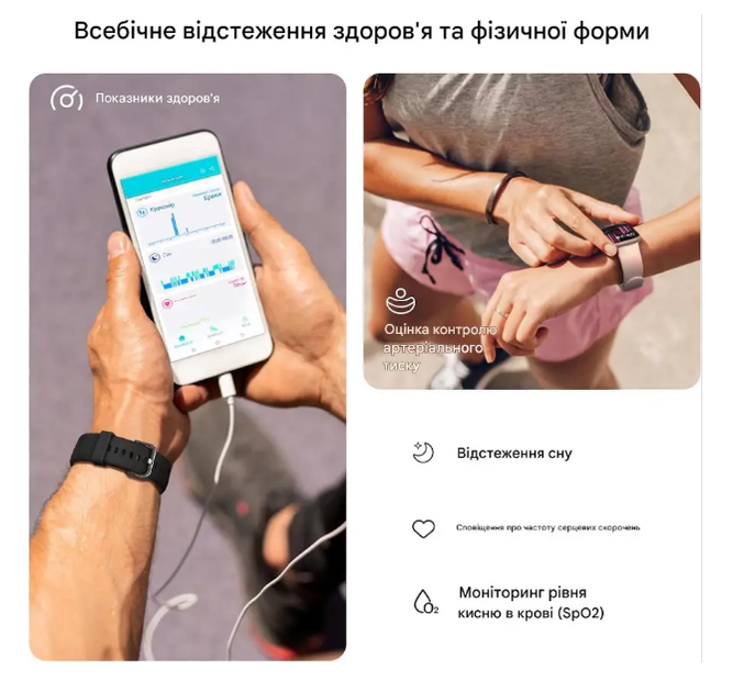 Смарт-годинник AcclaFit P5, 1.85 , Bluetooth дзвінки, 140+ спортрежимів, IP68, чорний - зображення 6