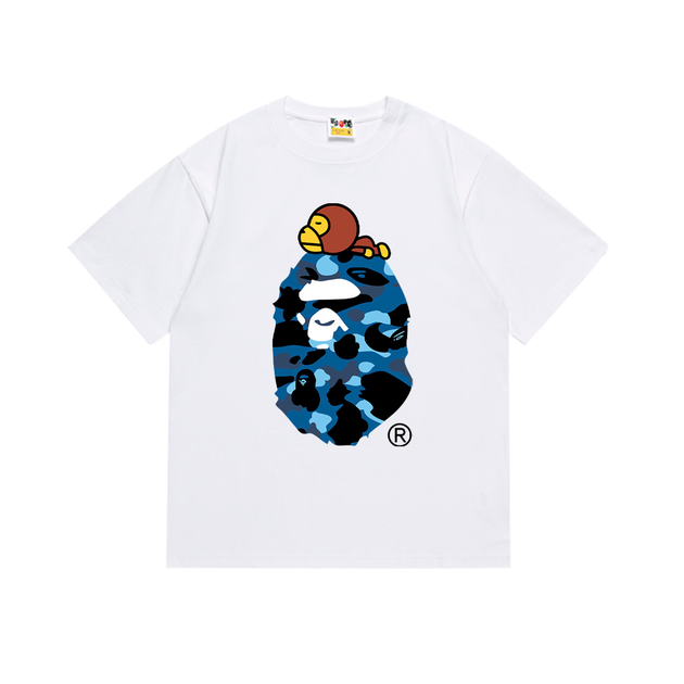 Мужская футболка Bape, белый, размер XS (NK3049591232) - Фото 1 Мужская футболка Bape, белый, размер XS (NK3049591232) - изображение 1