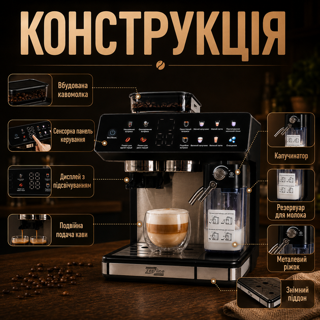 Автоматична кавомашина Zepline ZP-6807 - зображення 7