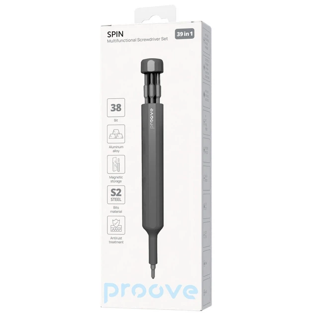 Багатофункційний набір викруток Proove Spin 39in1 gray - зображення 2