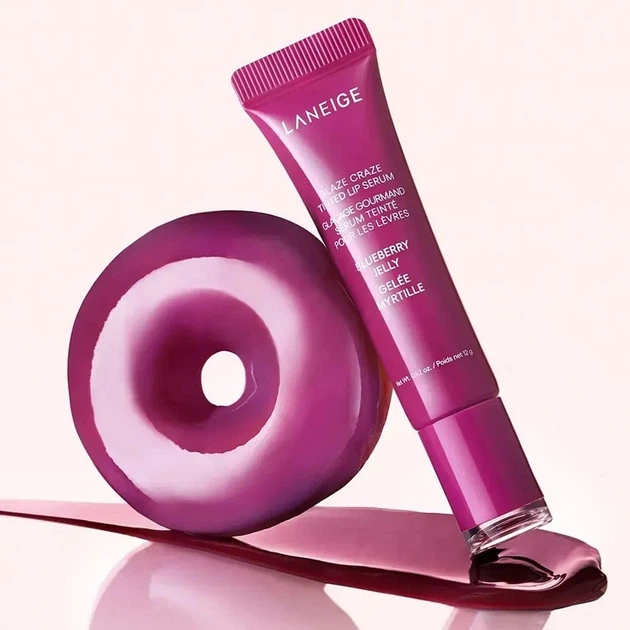 Сироватка тинт для губ Laneige Glaze Craze Tinted Lip Serum, Blueberry Jelly, 12g - зображення 3