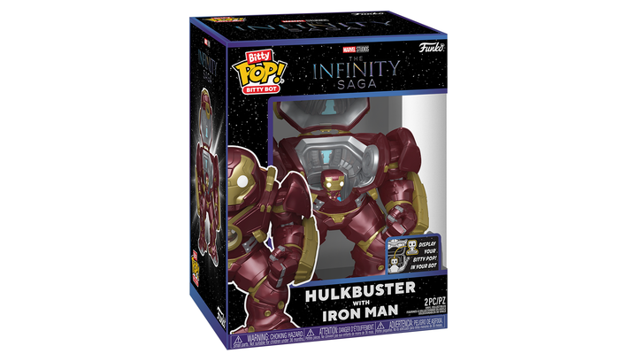 Фігурка FUNKO POP! Bitty Pop! Bitty Bot Hulkbuster with Iron Man 117mm 83645 - зображення 2