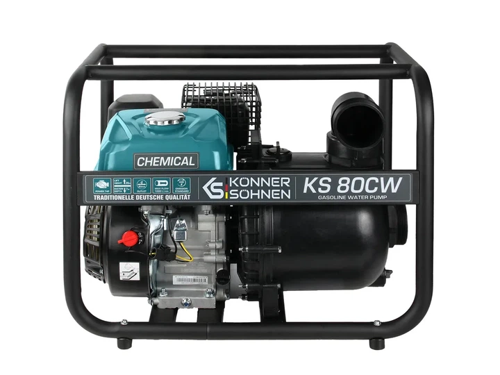 Бензиновая мотопомпа KonnerSohnen KS 80CW, производительность 1000 л/мин, мощность 70 кс, вес 28 кг - изображение 4